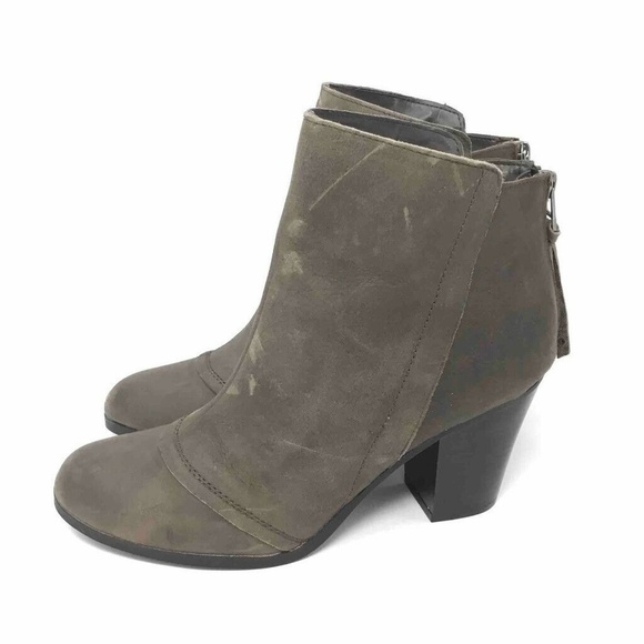 Bar III Jillian Ankle Boots Brown Leather Zip 9 - Picture 4 of 8